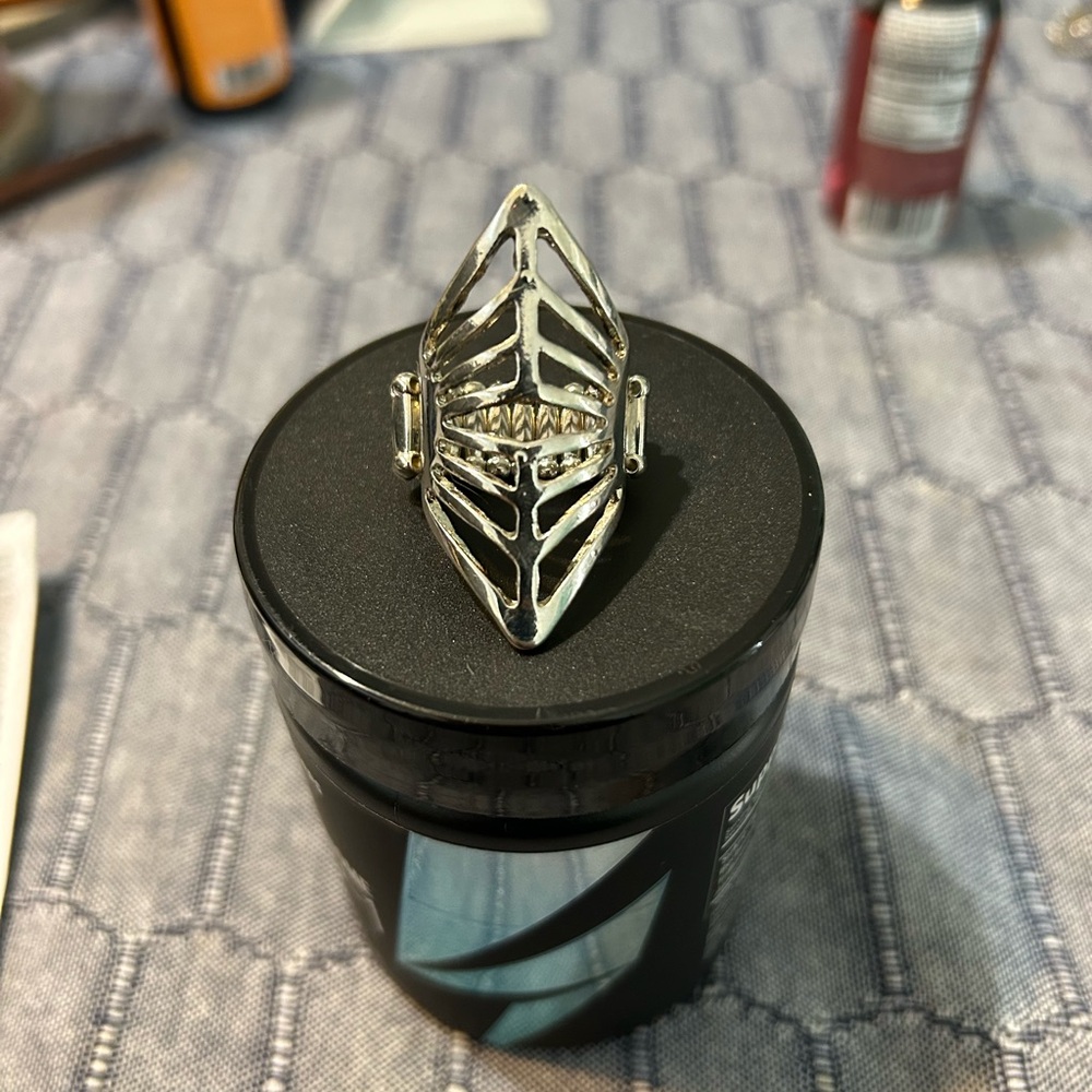 Silver Women’s Geometric Adjusting Ring